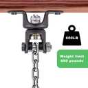 BeneLabel Hanging Kits Hammock Chair Hardware, Heavy Duty Swing Hanger with Chain for Indoor Outdoor Playground Hanging Hammock Chair Punching Bags, 2 Screws, 600 LB Capacity, 47"/4ft, 360 Rotation
