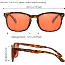 SODQW Gaming Blue Light Blocking Glasses for Men Women Reduce Eyestrain Orange Aviator Eyeglasses for Computer TV