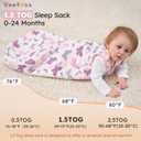 Yoofoss Baby Sleep Sack 6-12 Months, 1.5 Tog Baby Wearable Blanket with 2-Way Zipper, 100% Cotton Organic Fabric Winter Infant Sleeping Sack, Warm Soft Comfy