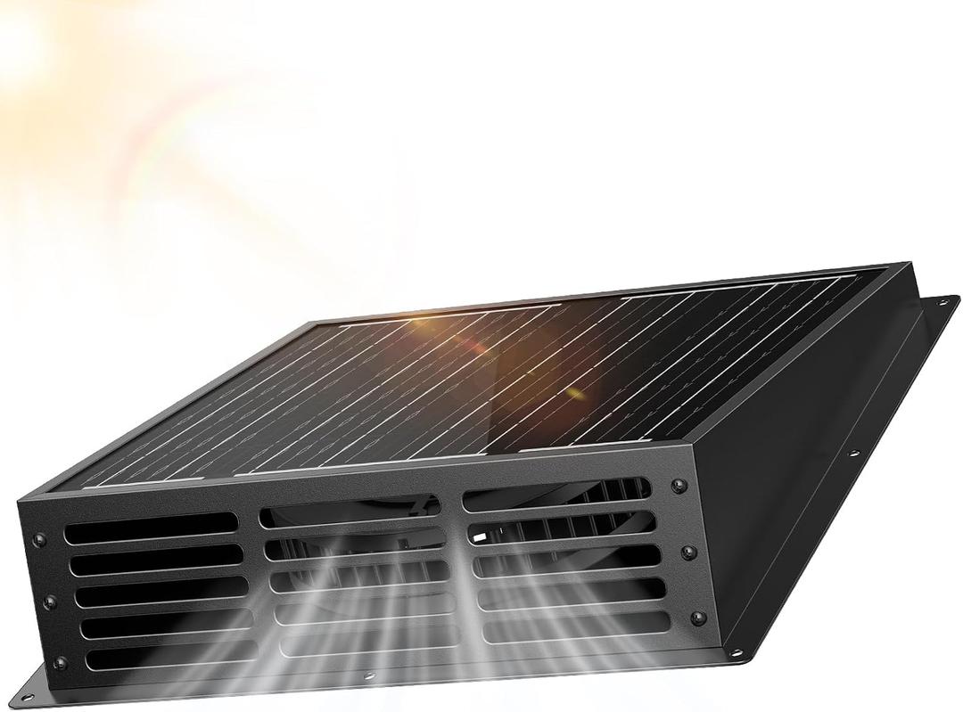 25W Solar Fan for Chicken Coop, 430CFM Solar Exhaust Fan with IP67 Waterproof Solar Panel-No Wiring Required, Easy Install Greenhouse Fan for Shed, Attic,Barn, Dog House