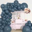 SCMDOTI Slate Blue Balloons Arch Garland, Blue Balloons in 18, 12, 10, 5 Inch Sizes for Birthday, Baby Shower, Gender Reveal Party, Boho Decoration