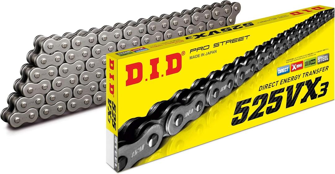 Did Chain 525VX3X120ZB 525VX3 X-Ring Series Chain - 120 Links - Natural