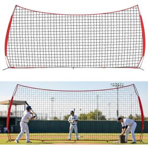 7x7ft/12x9ft/16x10ft/20x10ft Barricade Backstop Net, Sports Barrier Net, Multi-Sport Net with Carry Bag, Protective Screen for Practice- Baseball, Softball, Lacrosse, Soccer, Basketball, Tennis