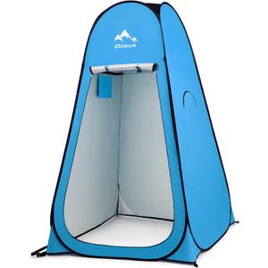 Oileus Pop Up Privacy Tent - Portable Shower Tent, Beach Changing Room, Camp Toilet, Instant Privacy Shelter - Camping, Beach, Hiking, Fishing (Blue)