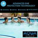 AquaBandz Swimming Headband Ear Protection for Swimmers, Prevents Water in Ears, Comfortable & Quick-Drying (Black, Medium-Adult Size)