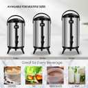Hot Beverage Dispenser, Stainless Steel Insulated Beverage Dispenser Cold and Hot Drink dispenser with Thermometer3.2-Gallons 12 Liters Water Dispenser with Spigot for Tea & Coffee
