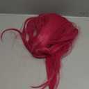 FantaLook Long Straight Hot Pink Cosplay Wig with 2 Ponytails for Halloween Party Costume, Small Size