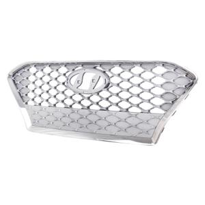 TYG Front Grille Fit for 2018-2021 Hyundai Kona Limited/Trend/Ultimate Model with Chrome Frame, OE Style Replacement Non-Active Exterior Grille, Replaces 86350-J9100 HY1200219