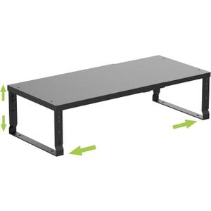 Expandable Cabinet Shelf Organizer Storage Spice Rack Shelves for Kitchen Stackable Adjustable Pantry Cupboard Bathroom Countertop Desktop(1Pack/Black/Large) (LARGE:10.24"Dx16.6"~26.5"Wx6.1"/7.5'H)