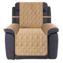 Ameritex Waterproof Nonslip Recliner Cover Stay in Place, Dog Chair Cover Furniture Protector, Ideal Recliner Slipcovers for Pets and Kids (Sand, 84"x91"
