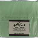 Everything Summer Camp Comfort - Cabin Sheet for Camping and RV - Fits All Cot Size Beds - 72 x 28 Inches - Super Soft (3 Piece Set, Fitted, Flat, Pillowcase), Mint Green
