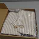 FUTEI Beige Decorative Throw Pillow Covers 18x18 Inch Set of 2,Soft Chenille Striped Textured Cushion Covers,Home Decor for Couch Bed Living Room Office Car