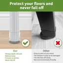 24PCS Chair Leg Floor Protectors, Chair Leg Protectors for Hardwood Floors, Furniture Pads for Hardwood Floors, Chair Socks Universal L Clear Fit 1.00"-1.18"