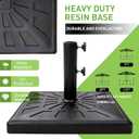 T&Jero 42 lb Square Heavy Duty Patio Market Table Umbrella Base Stand Weight for Outdoor, Black