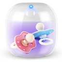 Qualirey Portable Pacifier Disinfection, Mini UV Light Disinfection, 99.99% Disinfection in 3 Mins, USB Rechargeable, Mini UV-C Disinfection Box for Baby Pacifier, Bottle Nipples, Teethers (White)