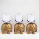 Gold Elephant Candle Holder Set of 3 Decorative Taper & Small Pillar Candlestick Holders for Dining Table, Living Room & Home Decor