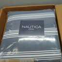 Nautica - Twin/Twin XL Comforter Set, Soft & Reversible Cotton Bed Set for Year Round Comfort, 2 Piece Striped Bedding with Matching Pillowcase (Craver Grey)