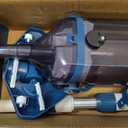 Pool Vacuum for Above Ground Pool with a Telescopic Pole, Running time up to 1H, Handheld Rechargeable Pool Cleaner with Powerful Suction up to 18.5 gallons/min, Ideal for Leaves & Debris, PC10