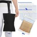 Urinary Drainage Bags Set 20 2000ML Urinary Bags,1 Won't Fall Out Catheter Leg Bag Holder,Catheter Bags with Anti-Reflux Valve and Easy Drain Switch Drain Bags, Portable Incontinence Supplies
