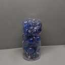 30ct Christmas Ball Ornaments-60mm/2.36" Shatterproof Clear Plastic Xmas Balls Baubles Set with Stuffed Delicate Sparkling, Hanging Christmas Tree Decorations(Blue)