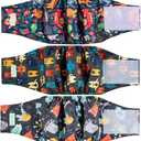 wegreeco Small Dog Diapers Male,Reusable Belly Bands for Male Dogs,Washable Doggie Puppy Diapers Wraps (5 Pack Small, Pixiesprite)