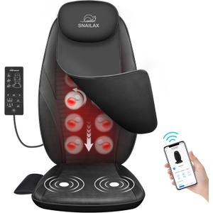 Snailax Back Massager with Heat, Gifts for Men, Women, Electric Deep Tissue Kneading Full Body Massage Chair for Back Pain, Home, Office Use, App Control