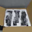 aboxoo Large Size 3 Pcs Thinker Statue, Silence is Gold, See No Evil Hear No Evil Speak No Evil Statues, Modern Resin Sculptures Decor for Living Room, Home, Office Study (Silver)