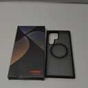 TORRAS Magnetic Shockproof for Samsung Galaxy S23 Ultra Case, Fit for MagSafe, 4X Military Grade Protection, Translucent Slim Case for Samsung S23 Ultra Case Anti-Fingerprint Anti-Scratch, Black