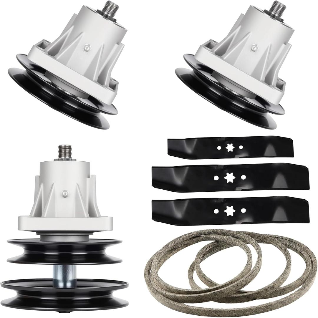 46" Deck 618-0240 Spindle Rebuild Kit for MTD LT-4600H LT-546G, for Toro LX460 LX465 LX466, Include 3 Spindles 918-0430 618-04134, 3 Blades 742-0612 942-0612, 1 79 1/2" Belt 754-0349