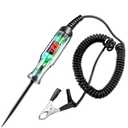 Automotive Circuit Tester 5-120V, Automotive Test Light LED Digital Voltage Display with Black PU Extended Spring Wire, Sharp Hard Steel Probe Vehicle Circuits Low DC Voltage Light Tester for Car RV