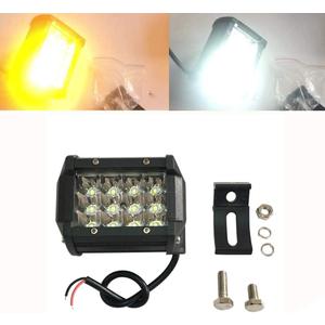LED Pods 36W LED Driving Lights Off Road White/Amber Lamps 6000K Waterproof for Truck ATV UTV SUV Boat(6443)