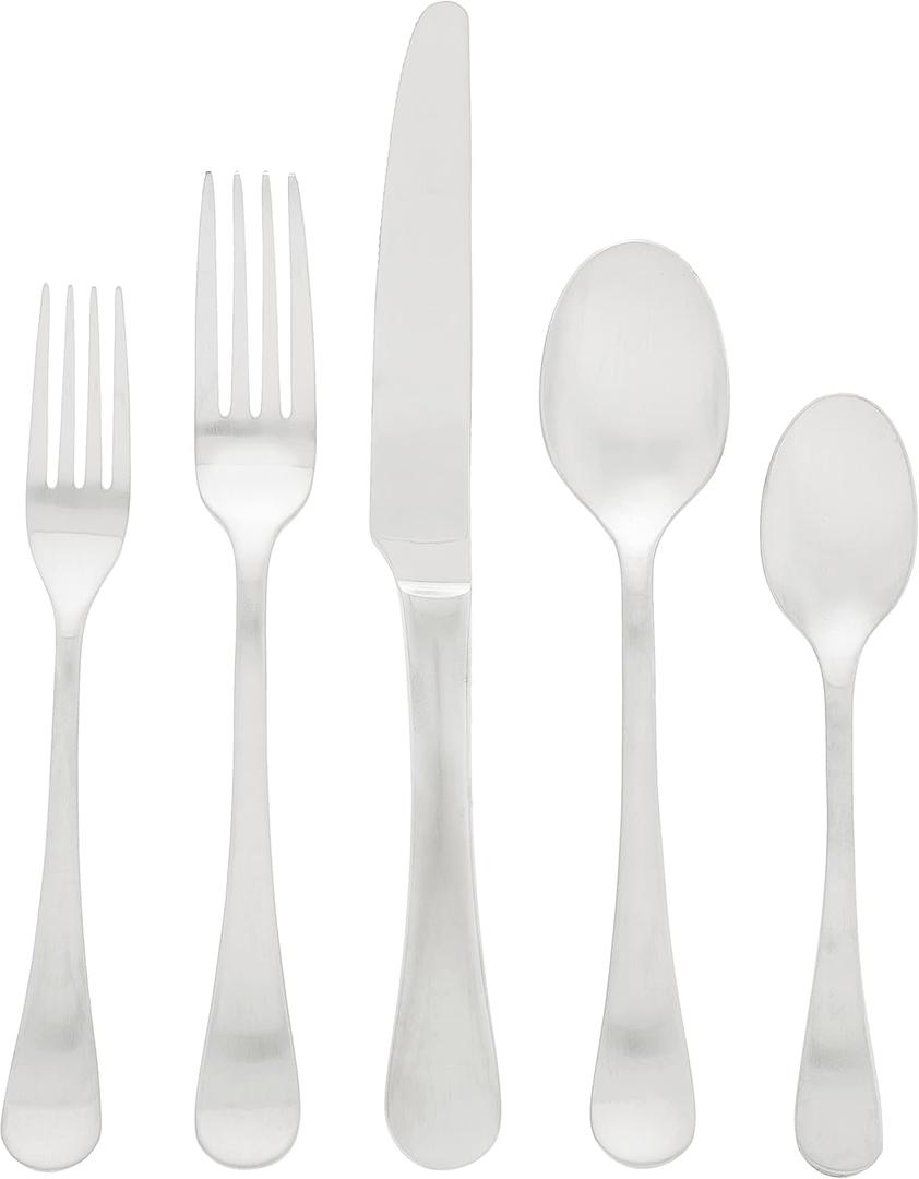 Ginkgo International Bergen 20-Piece Stainless Steel Flatware Set, Service for 4