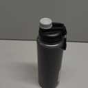 Amazon Basics Large Insulated Stainless Steel Water Bottle, Leakproof Spout Lid, BPA-Free, Vacuum Insulated, Keeps Drinks Cold, Portable, 30.1 ounces, Gray