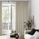 126 Inch Pinch Pleated Linen Blackout Curtains 2 Panels Taupe for Living Room Bedroom Thermal Insulated 100% Black Out Linen Drapes with Liner Room Darkening Window Curtains Burlywood Birch 40x126