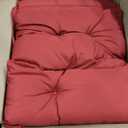 Kigley Chaise Lounge Cushions Outdoor, 75 x 22 x 5 Inches Patio Lounge Chair Cushions, Water-Repellent and Fade-Resistant, Tufted Summer Seasonal Replacement(Solid Color,Ruby Red,2 Pcs)