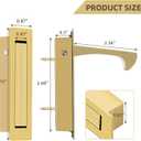 Pocket Door Handles and Edge Pull Brushed Brass, 6Inch Handles Hardware Latch,Recessed Finger Flush Pulls,for Closet,Sliding,Barn Door