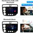 2+32G 9-inch Android 12 Car Stereo for Honda Civic 2000 2001 2002 2003 2004 2005 IPS Touchscreen Screen Car Radio with Carplay & Android Auto Support Backup Camera GPS FM Navi BT SWC