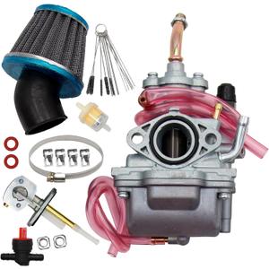5HN-14101-00-00 TTR90 Carburetor with Air Filter and Valve Petcock Replacement for Yamaha TTR90E 2003-2005, TTR90EV 2006, TTR90EW 2007 Carb, 5HN-14101-01-00 5HN-14101-10-00 5HN141010000