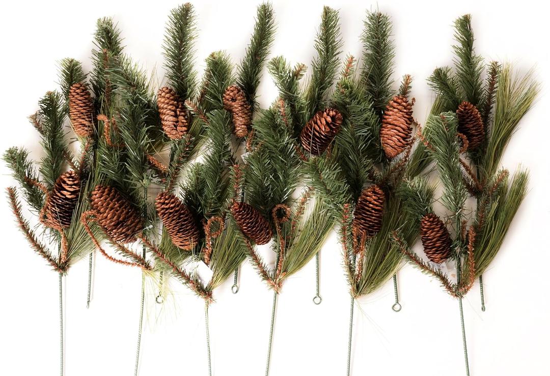 CraftMore Set Of 12 Wild Wood Pine Picks