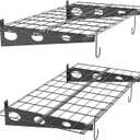 TORACK Garage 24 x 48 in/2 x 4 ft Wall Shelves, Wall Mounted Wire Shelves for Garage Heavy Duty Wall Shelving(Black, Pack of 2)