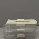 Egg Holder for Fridge Automatic Rolling, Egg Storager Container Organizer Dispenser for Refrigerator Stackable Removable Inner Tray, Egg Accessories (Clear, 1 Row-3 Tiers)