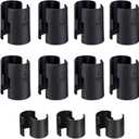 Helonge Shelf Lock Clip, 25 Pairs (50 Pcs) 0.73 Inches Wire Shelving Lock Clips Post Shelvings Sleeves Replacements for Wire Shelving