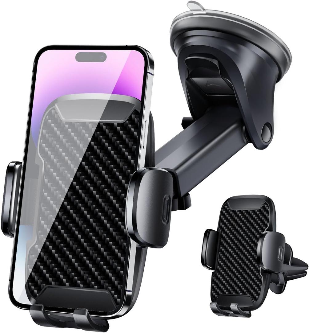 Car Phone Holder Phone Holders for Your Car Windshield Dashboard Air Vent Universal Hands Free Car Mount Phone Holder with Suction Cup Base and Telescopic Arm for Smartphone-GENTZH