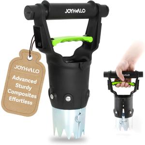 joyhalo Garden Bulb Planter Tool, 5 inch Depth Bulb Planting Tool, Gardening Garden Tools, Automatic Soil Release Bulb Planters for Plants Seeds & Bulbs Tulip Daffodils Dahlias Lilies Onions (Black & Green)