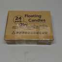 Ashlux White Floating Candles 2 inch, 24 Pack Floating Candles 5-6 Hours Long Burning, Unscented Floating Candle for Centerpieces, Wedding, Christmas Lights, Romantic Night for Her/Him Set