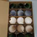 3.15 Inch Velvet Ball Ornaments for Christmas Tree 15 PCS, Large Neutral Flocked Christmas Bulb Ornaments Set - Earth Tone Decorative Hanging Baubles, Shatterproof Xmas Decor for Holiday (Multicolor)