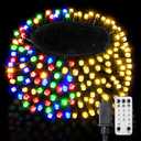 BlcTec Christmas Lights, 300 LED 108FT UL Certified Color Changing Christmas Tree Lights with Remote, 11 Modes, Timer, Waterproof, Connectable String Lights for Xmas Dcor, Warm White & Multicolor