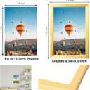 2 x JCJMY 9x11 Picture Frame Gold for Wall Hanging or Tabletop, Wall Mounting Horizontally or Vertically, 9 x 11 Wall Gallery Poster Photo Frame with Shatter Resistant Plexiglass, Gold