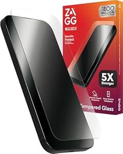 ZAGG InvisibleShield Glass Elite iPhone 15 Screen Protector - 5X Stronger with Reinforced Edges, Scratch & Smudge-Resistant Surface, Easy to Install