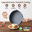 SENSARTE Nonstick Deep Frying Pan Skillet, 12-inch Saute Pan with Lid, Stay-cool Handle, Chef Pan Healthy Stone Cookware Cooking Pan, Induction Compatible, PFOA Free